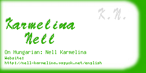 karmelina nell business card